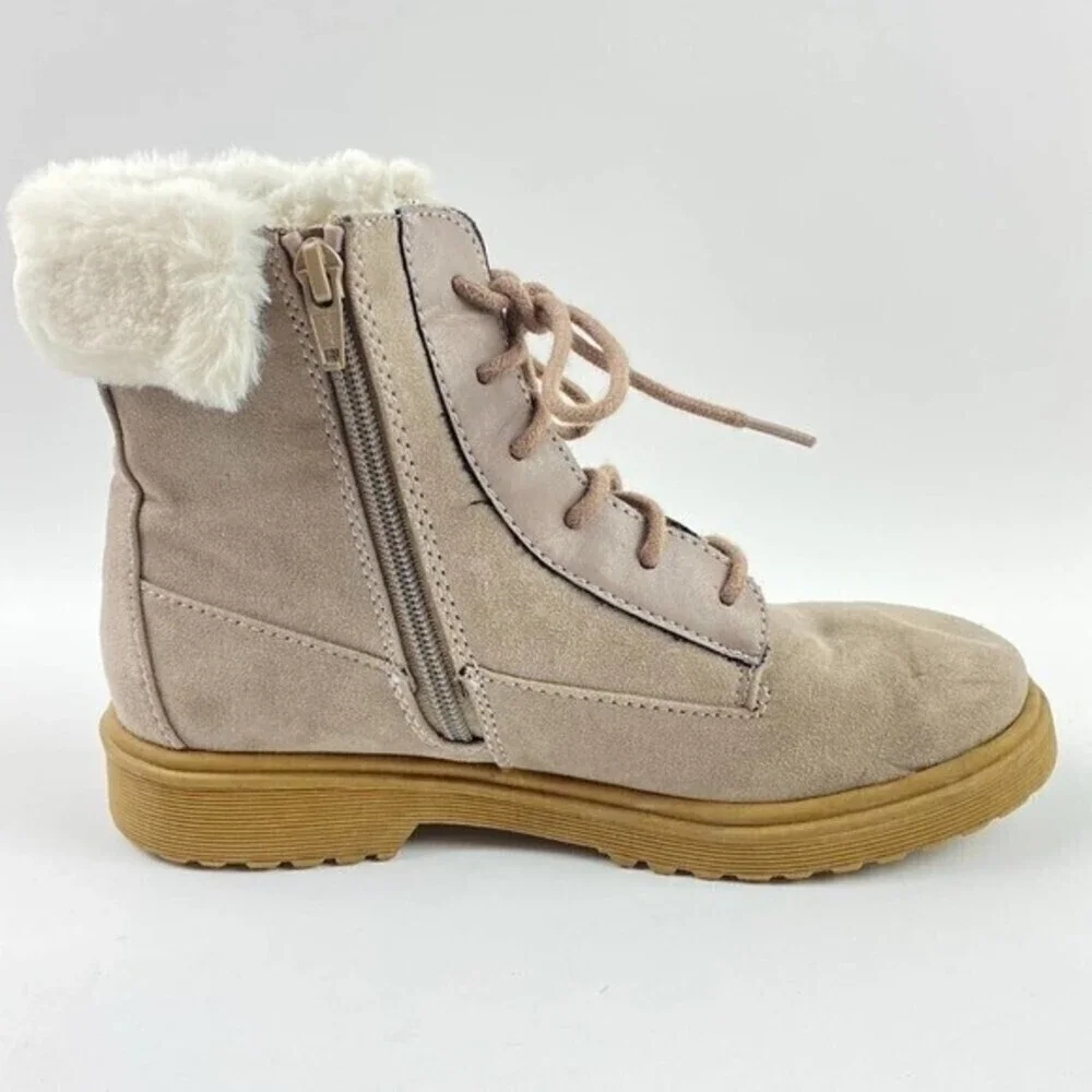 Gap Kid's Boots Faux Fur Zip up Size 4